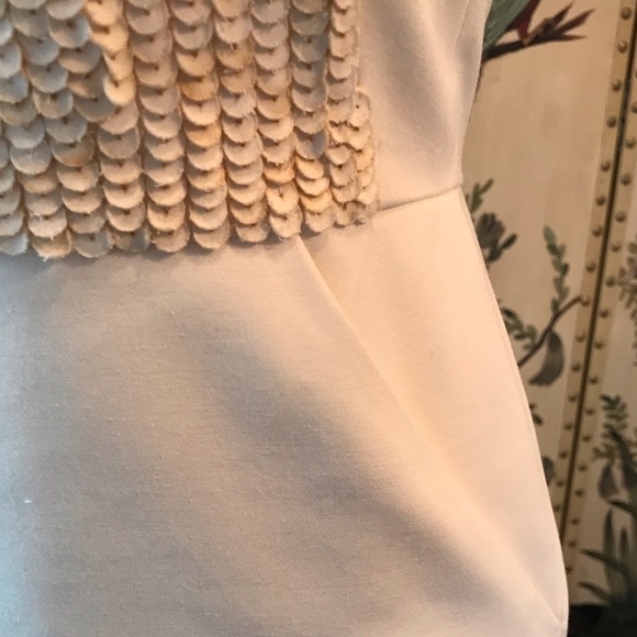 Ann Taylor Ivory Sheath Sequin Dress With Pockets - Picture 5 of 8